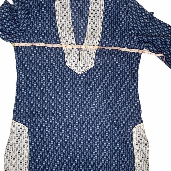 Tory Burch Tunic Blue and Creme Colored - Picture 4 of 12